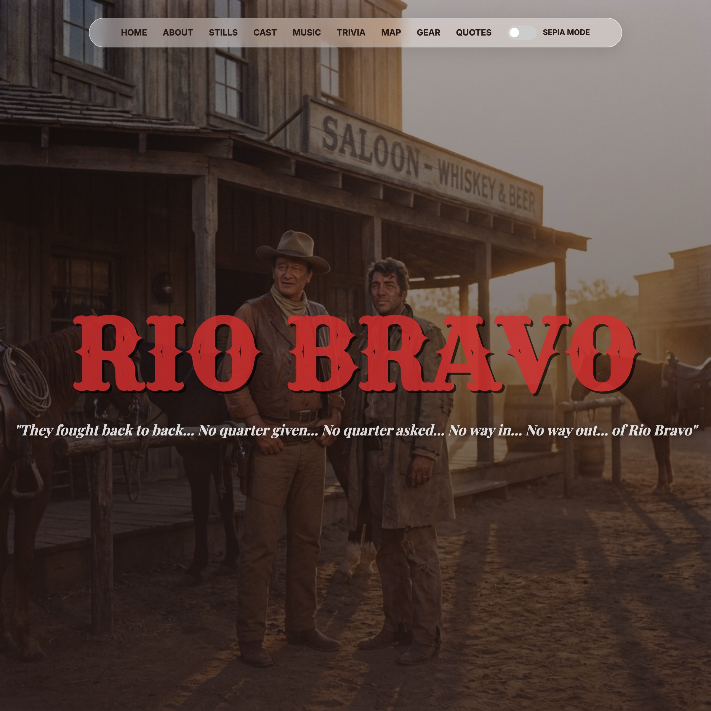 Rio Bravo Tribute Website