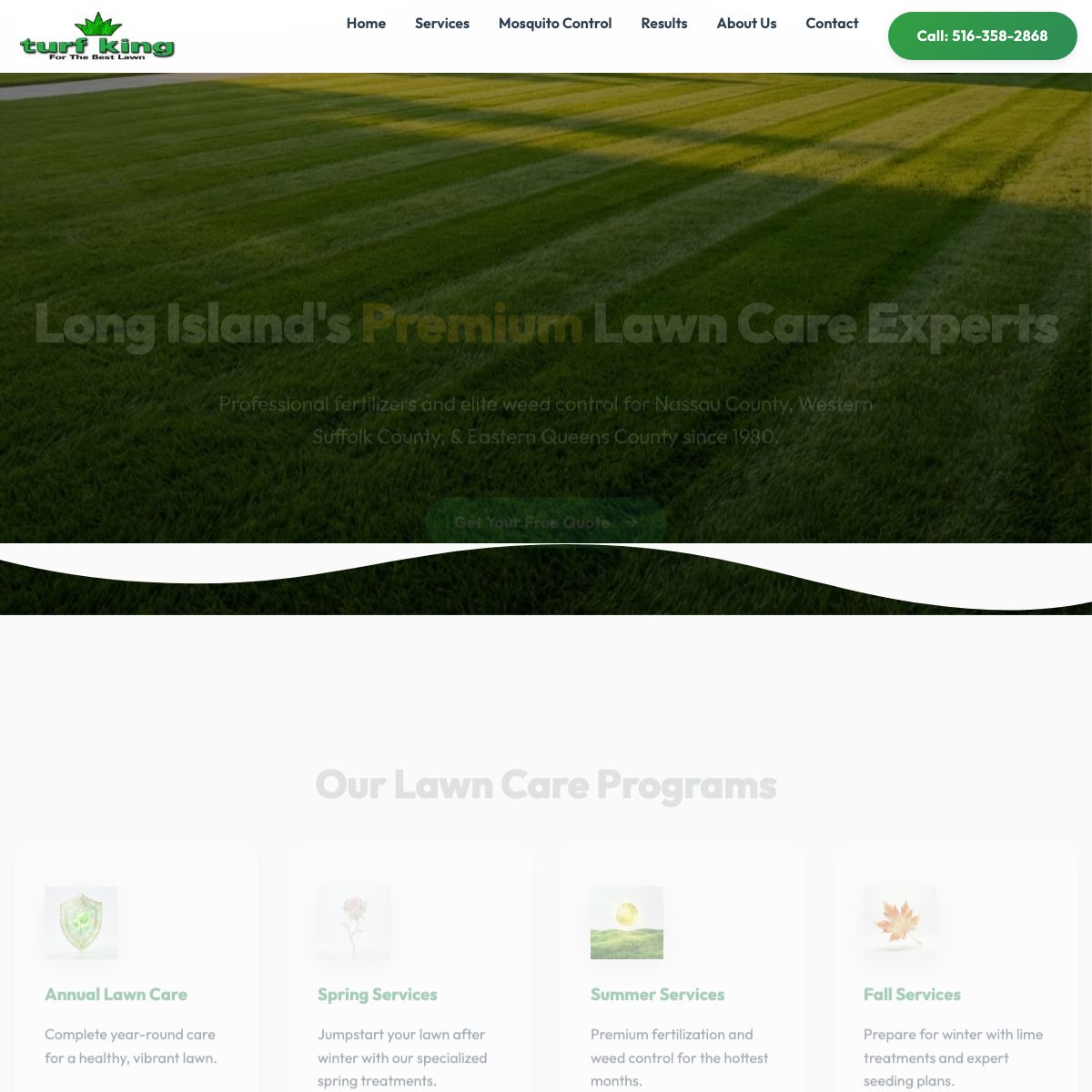 Turf King Lawns Website